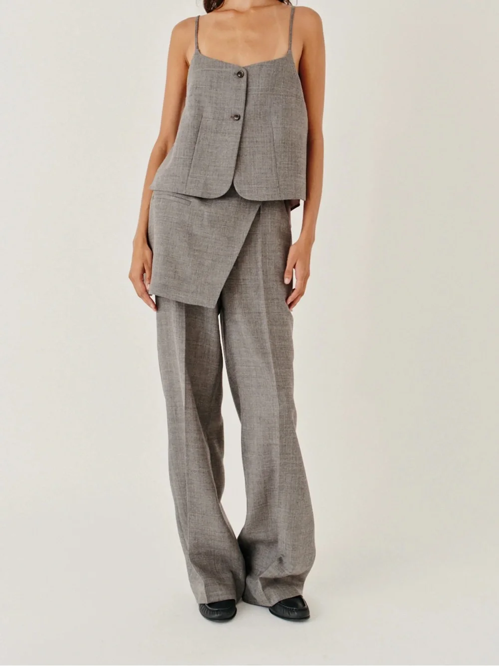 The Garment PINE SKIRT PANTS GREY MELANGE - Picture 1 of 4